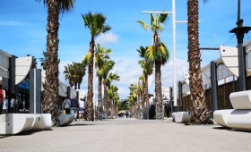 Avenue principale et ses commerces